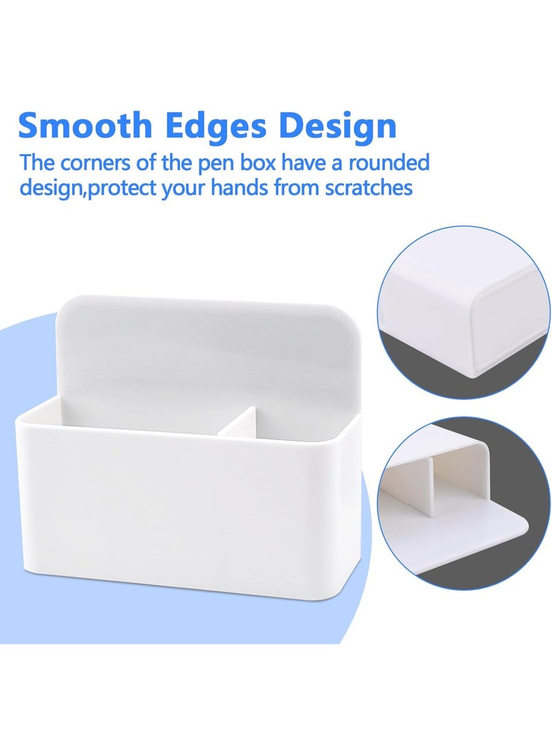 PTTIMFFM 4 Pack Magnetic Pen & Marker Organizer, White Magnetic Holder for Fridge and Whiteboards - Image 4